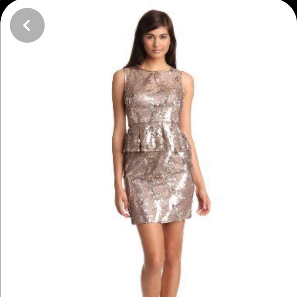 Adrianna Papell peplum sequin dress